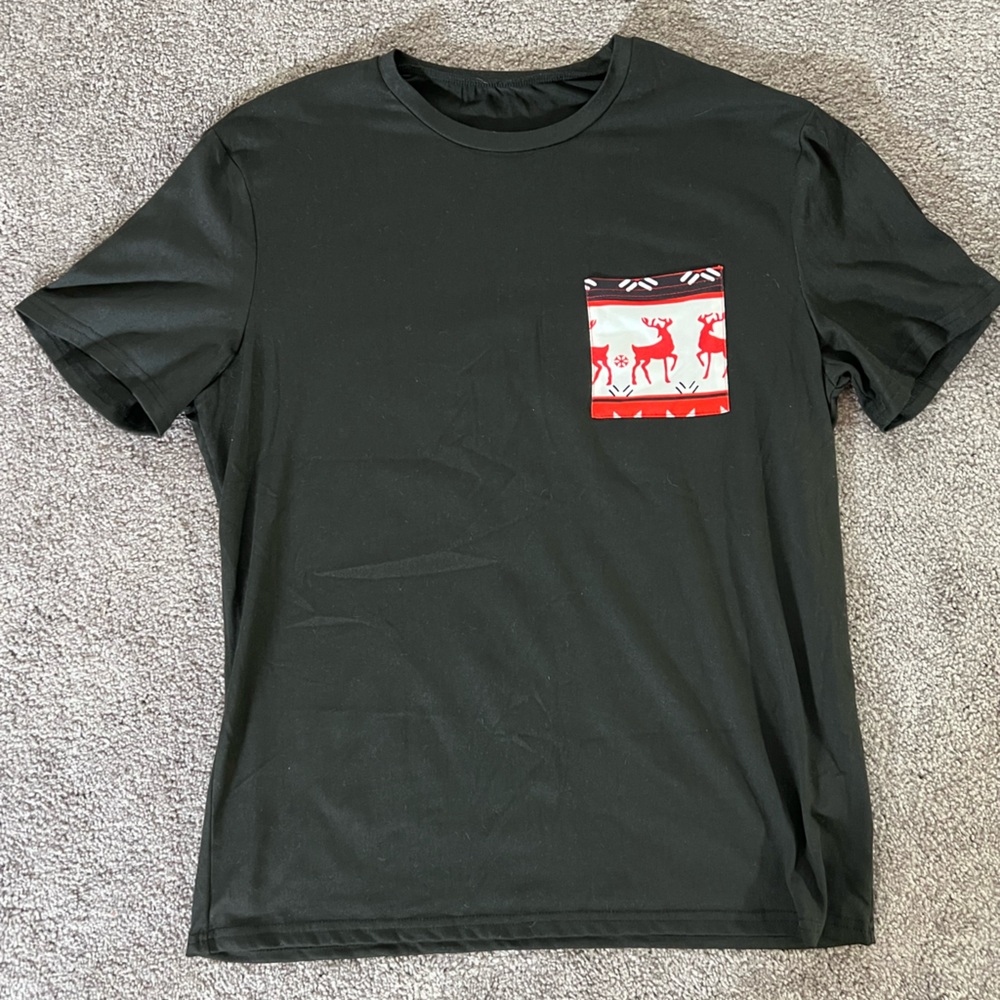 Black Christmas pocket tee